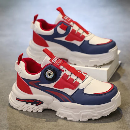 2025 Autumn New Men's Versatile High-Top Trendy Thick-Soled Running Shoes Breathable Casual Trendy Shoes