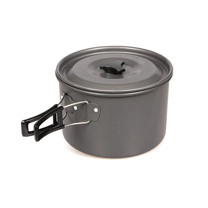 Camping Cooking Set, Outdoor Kitchenware Set, Aluminum Portable Tableware Kitchenware POTS Bowls Kettles Hiking Picnic Equipment