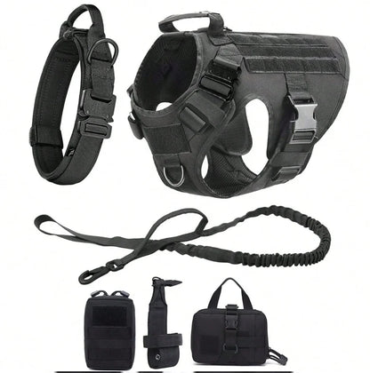 Tactical Vest Pet German Shepherd Golden Retriever Tactical Training Dog Harness and Leash Set For All Breeds Dogs
