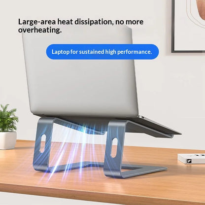 Ergonomic Aluminum Laptop Stand with Cooling & Non-Slip Design, Adjustable Portable Notebook Riser for 10-17 Inch MacBook Dell