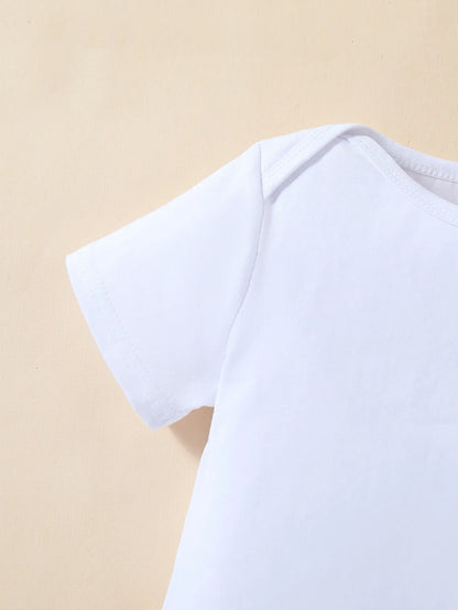 Baby Girl 2Pcs Outfit Wild And Sweet Leopard Print Short Sleeve Bodysuit Ruffle Leopard Skirt Shorts Set Newborn Summer Clothes