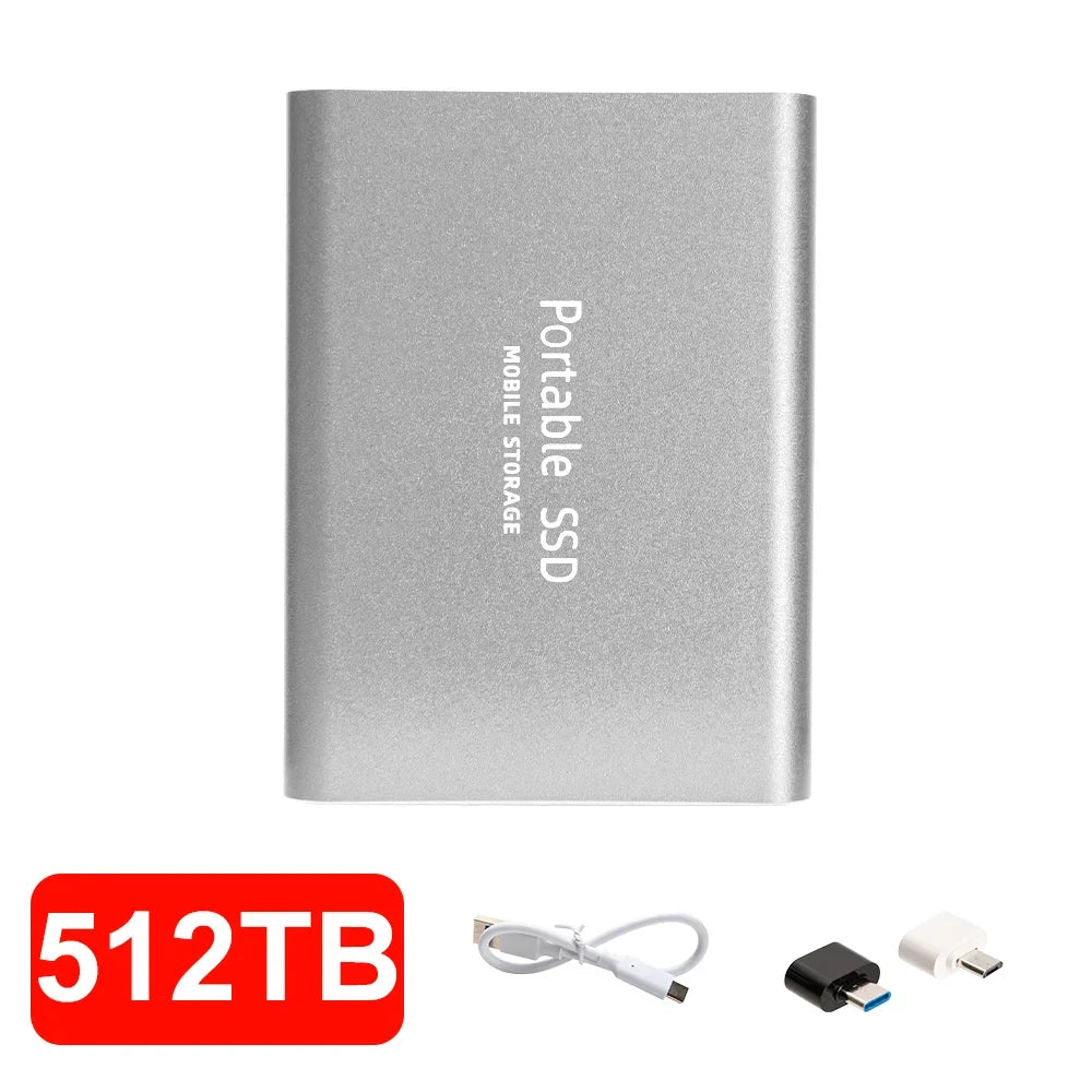 4TB Mini External Solid State Drive Portable SSD 8TB Hard Drive Small Size Quick Read Write Travel Backup Storage