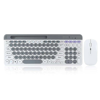 Dual-mode Wireless Keyboard & Mice Combo 2.4G Bluetooth 5.0 Membrane Keyboards BT 3-Channels Rechargeable Key Board Mouse for PC