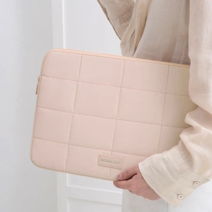 14/15.6inch Quilted Tablet Bag Shockproof Solid Color Travel Tablet