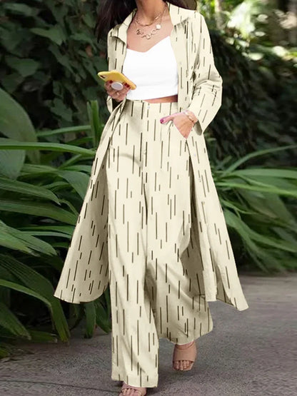 ZANZEA Fashion Autumn Long Sleeve Shirt 2PCS Women Suits Matching Sets Solid Loose Pant Sets Casual Wide Leg Trousers Oversized