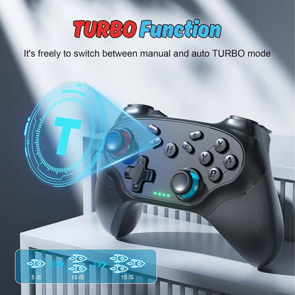 Controller for Switch/PC/IOS/Android Gamepad Wireless Game Handle Joystick Remote Control Rocker 6-axis Gyro W/Turbo Vibration