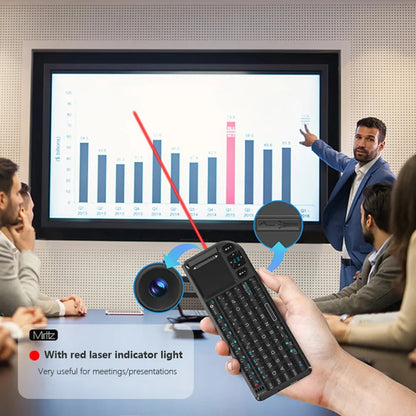 2.4G/Wireless Bluetooth Mini Keyboard Multifunctional Red Laser Keyboard With Touch Mouse Compatible For iOS Windows Android