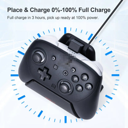 Charging Dock Station For Switch2 Pro Game Controller Fast Charger With Led Indicator Light For Nintendeo Switch 2 Accessory
