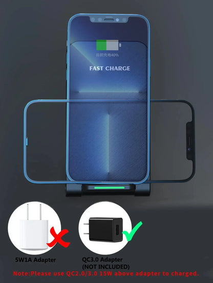 Wireless Fast Charger For IPhone17 16 15 14 13 12 ProMax11 Stand Fast Charging Charger for Samsung Note 20/10 S24 Ultra Foldable