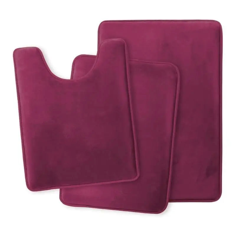 G6KF Set of 3 Bathroom Rugs Toilet Mats Super Absorbent Floor Mat European Decoration