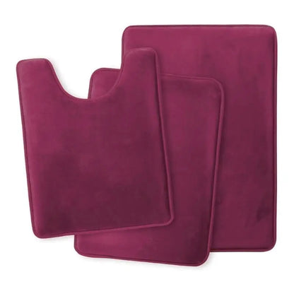 G6KF Set of 3 Bathroom Rugs Toilet Mats Super Absorbent Floor Mat European Decoration