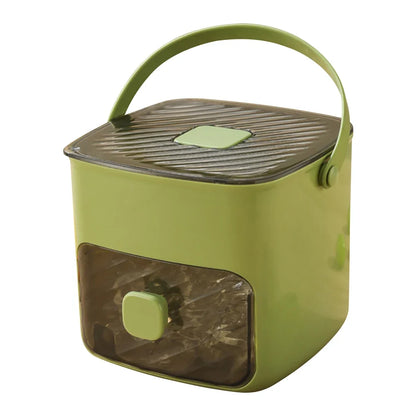 Portable Ice Maker Machine with Storage Drawer & Handle Compact Ice Making Tool Machines for Household & Outdoor Use