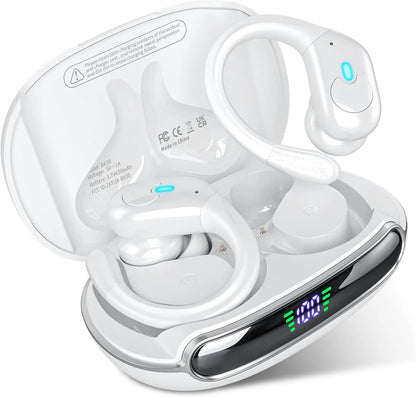 Bluetooth 5.3 Headphones True Wireless Earbuds Bass Stereo Sound with LED Power Display Case 60H Playback Earphones With Mic ENC