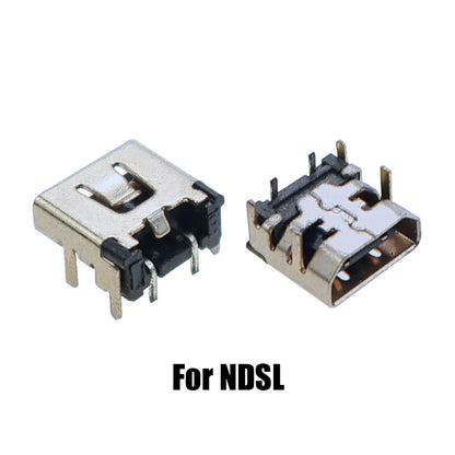 2pcs For NDS NDSL NDSi XL Power Socket Charging Port For GBA GBASP Link Connector For Switch / Lite / Oled / Pro NS Console