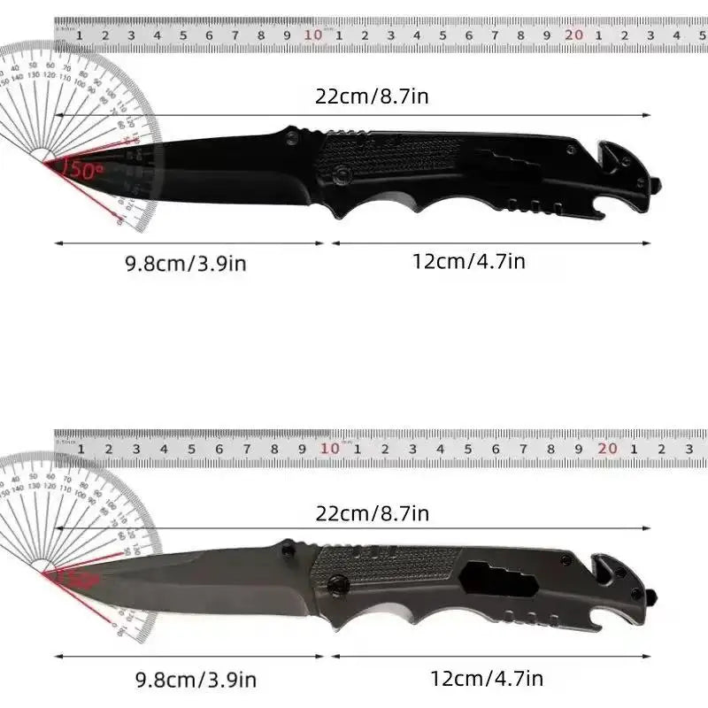 Steel Handle Stainless Steel Multi functional Folding Knife High Hardness Folding Knife Outdoor small Fruit knife