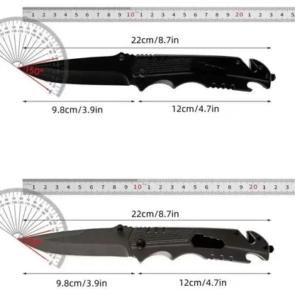 Steel Handle Stainless Steel Multi functional Folding Knife High Hardness Folding Knife Outdoor small Fruit knife
