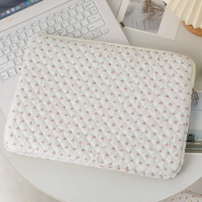 11/13/15 Inch Laptop Sleeve Quilted Laptop Bag Coquette Floral Laptop