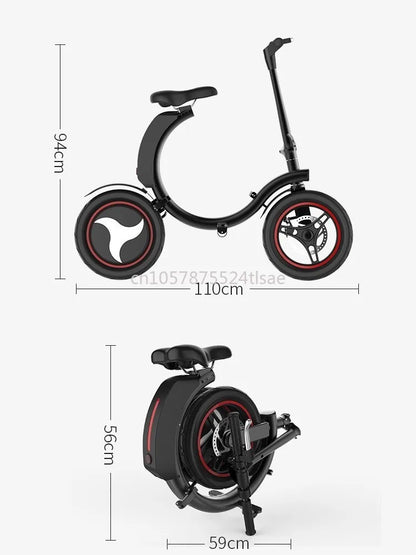 Folding Electric Bicycles Are Small, Ultra-light and Portable, Helping To Drive Battery Cars