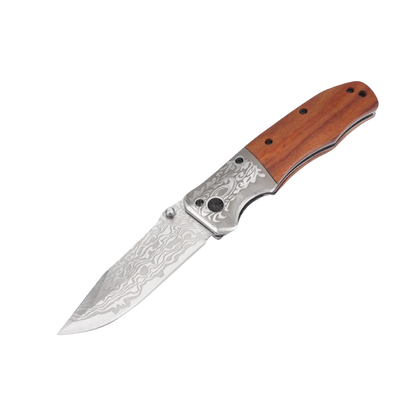Folding knife, wooden handle, portable pocket knife, sharp, high-end fruit knife, for outdoor use, high hardness knife