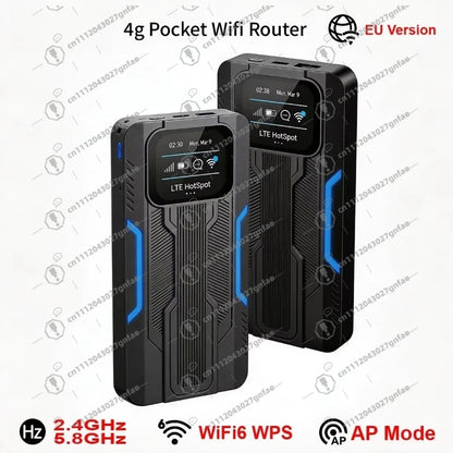 Router 4g 2.4G & 5.8G Portable Wifi Router WiFi6 WPS Car Pocket Wifi AP Mode, Tle Router for Portable Travel