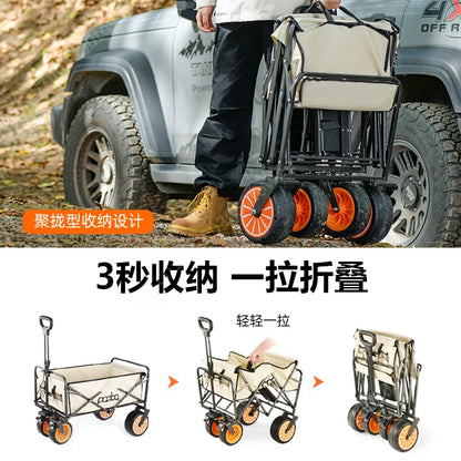 100L Electric Powered Camping Wagon, 150kg Heavy-Duty Foldable Utility