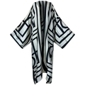 Kimono Robe – Midnight Maze Floral Beach Cover Up
