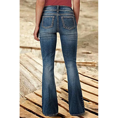 Women Pants with Low-rise Ripped Jeans Retro Fashion Trousers Korean Versatile Straight Women Wide-leg Pants Baggy Jeans Women