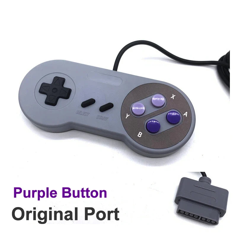 Wired Gamepad for SNES/SFC,Adaptation Genuine SNES/SFC Game Console, Gamepad Handle for Super Nin-tend-o Game Console