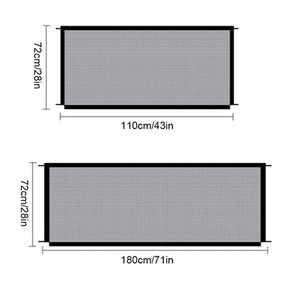 Pet Dog Barrier Fences Pet Isolated Network Folding Breathable Nylon Mesh Pet Isolated Network Stairs Gate Safety Fence 2 Sizes