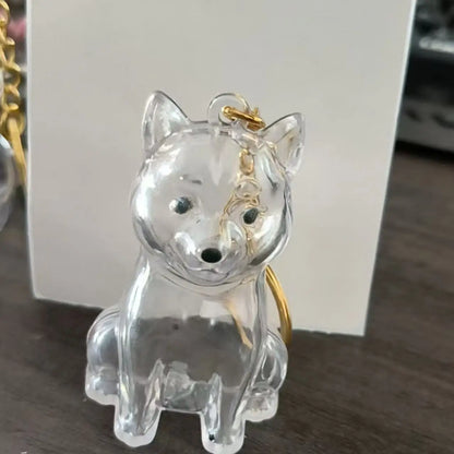 Dog Hair Storage Cute Pendant Keychain Bag Pendant Couple Car Key Chains Jewelry Souvenir Collection Gift Decoration Accessories