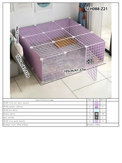 Dog Pet Fence Indoor Isolation Gate Dog Cage Small Dog Iron Guardrail Freely Combinable Cat and Dog Pet Fence