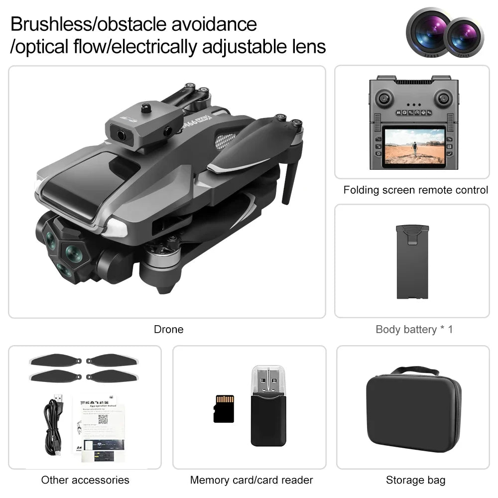 2026 New M66 Drone HD Folding Remote Control With Camera And Screen 5G FPV Camera Quadcopter Brushless Motor RC Quadcopter