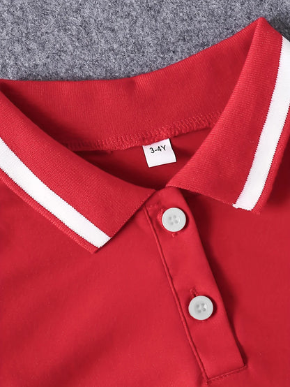 Vintage Red Sleeveless Polo Collar Dress - Heart Accent Pleated Skirt Girls Sweet Preppy Style Outfit