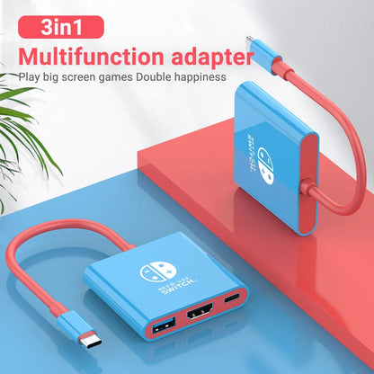 3 in 1 USB C Docking Station 4K HDMI GAME HUB Adapter 100W PD USB 3.0 Hub for Switch, MacBook & Phones