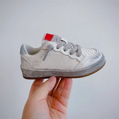 New Designer Boys Girls Star Sneakers Soft Sole Youth Sports Shoes Kids Sneakers Retro Small Dirty Shoes Casual Trainers