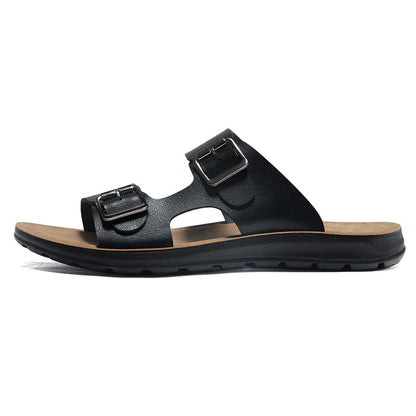 New Shoes Man Slippers Summer Luxury Slides Flat Designer Soft Fashion Beach Outdoor Slippers Casual Shoes Woman Big Size