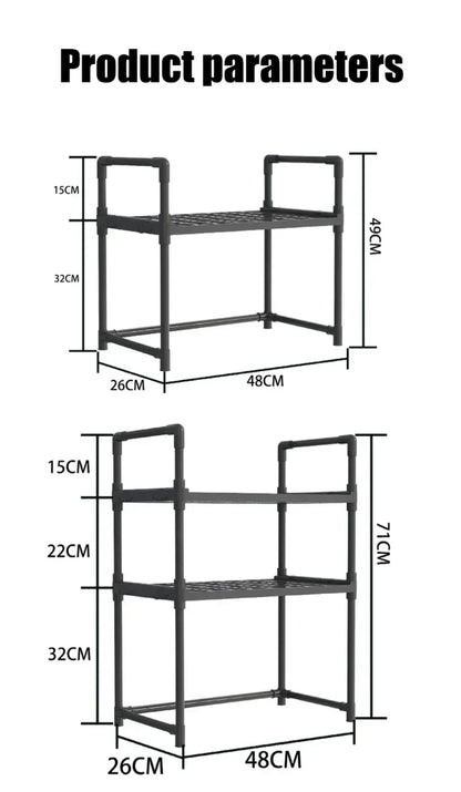 Kitchen Elevated Design Seasoning Rack Microwave Storage RackBilayer Oven Modern Minimalism Kitchen Accessories Organizer