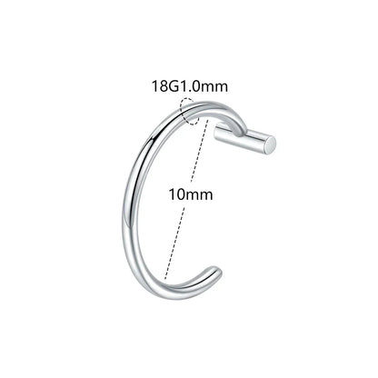 1PC Stainless Steel Fake Nose Ring Hoop Septum Rings Non-Pierced C Clip Lip Ring Earring Fake Nose Piercings Women Body Jewelry