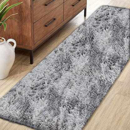 VIKAMA Modern Tie-Dye Plush Carpet, Soft Living Room Bedroom Mat, Children's Room Non-Slip Mat, Home Decoration