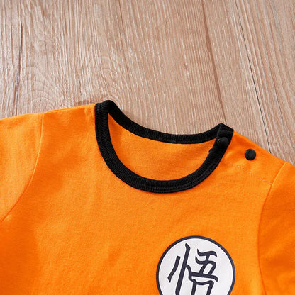 Newborn Clothing Handsome Anime Role Play Cotton Comfortable And Soft Summer Boys And Girls Short Sleeved Baby Triangle Jumpsuit