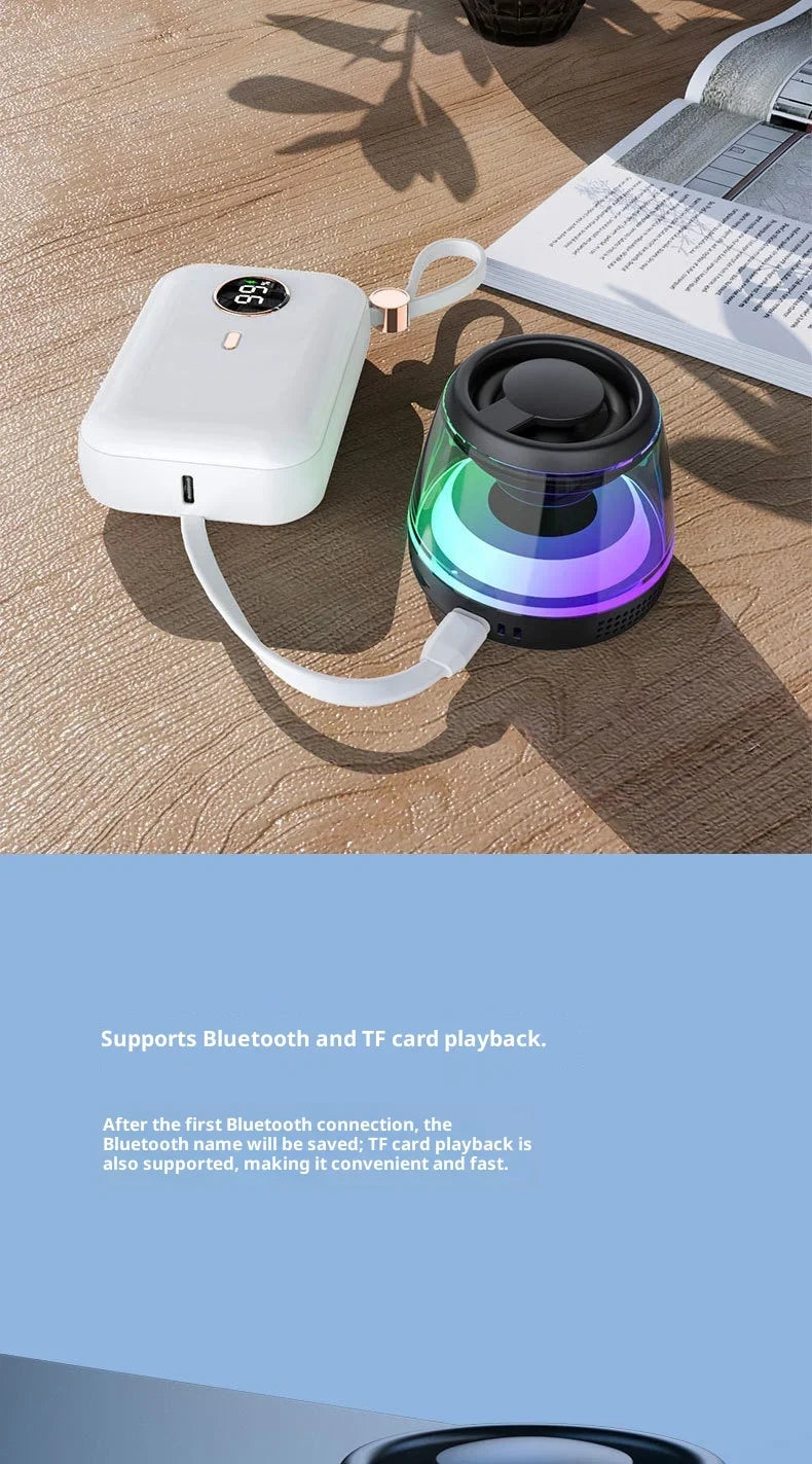 Magnetic Bluetooth Speaker RGB Mini Portable Speaker Magnetic Portable Ring Wireless Sound Box Bluetooth Speaker Tower