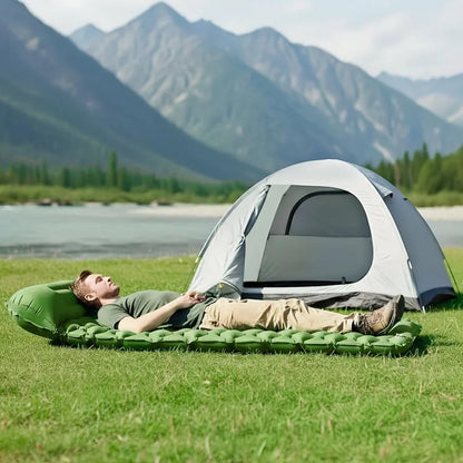 Sleeping Pad for Camping with Pillow, Ultralight Air Mattress for Camping, Built-in Pump, Self Inflating Sleeping Mat Camping