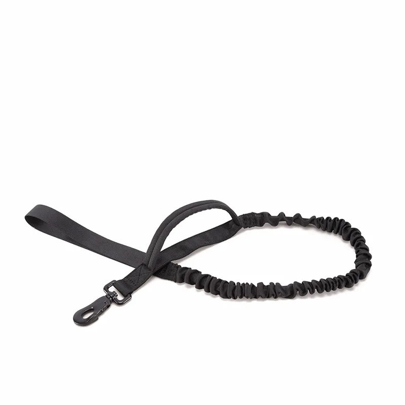 Tactical Military Dog Collar Leash Adjustable Nylon Leash for Medium Large Dogs Heavy Duty Dog Leash with Shock Absorption