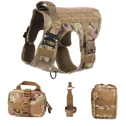 Tactical Military Vest Pet German Shepherd Golden Retriever Tactical Training Dog Harness and Leash Set For All Breeds Dogs