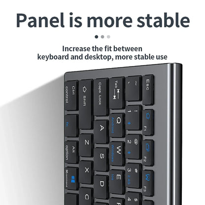 2.4G Wireless & Bluetooth Rechargeable Ultra-Thin Keyboard Mouse Set for Computer, Office, Gaming, iPad - Silent Slim Design