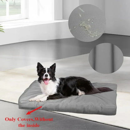Washable Dog Crate Pad Cover Oxford Cloth Waterproof Dog Bed Cover for Puppy Kitten Replacement Pet Supplies (Only Covers)