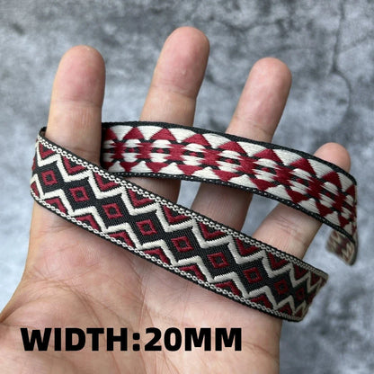 5 Yards 1~3CM Geometric Flower Designs Are Selling Well Embroidered Jacquard Ribbon Decorative Clothing Dog Chain Curtains