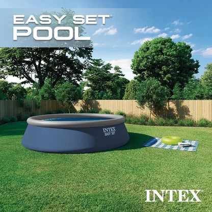 INTEX Inflatable Above-Ground Swimming Pool, Easy Set 15ft x 42in w/Filter Pump & Ladder