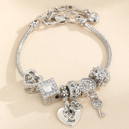 Bohemian Pink Cherry Blossom Love Bracelet Pendant Bead Design Summer Beach Music Festival Leisure Party