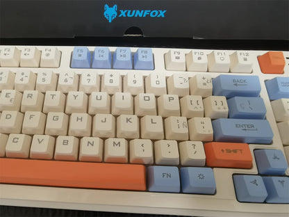 Wireless Keyboard 80 Key 80% Layout Spanish Russian Arabic Korean Keyboard Mouse Set Bluetooth 2.4G 2000mAh Type C K92 Backlight
